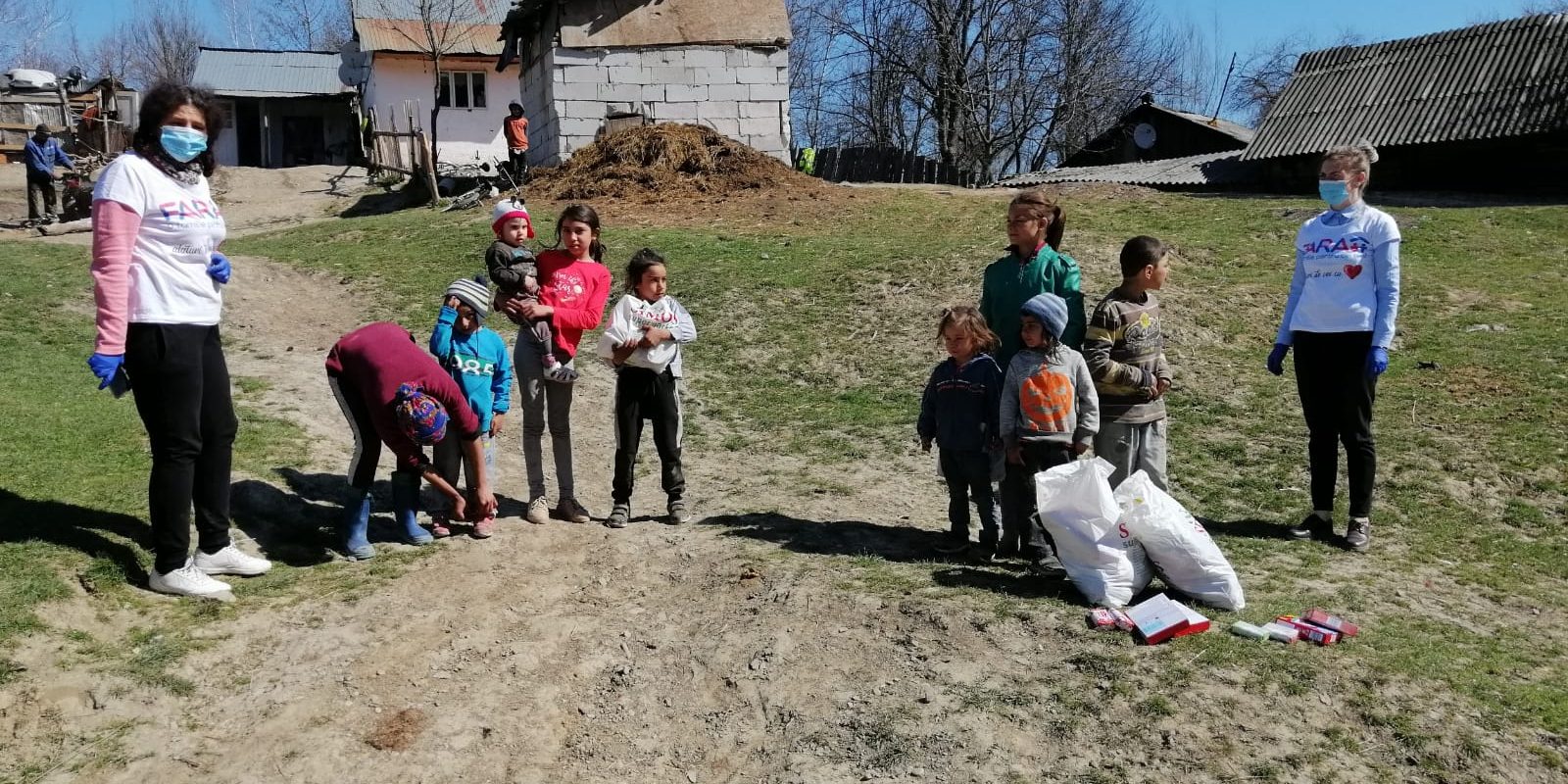 FARA team in northern Romania with a family