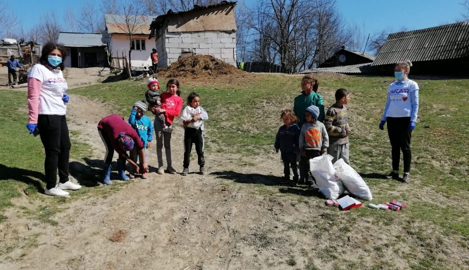 FARA team in northern Romania with a family