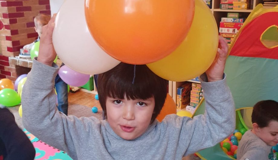 Boy with balloons